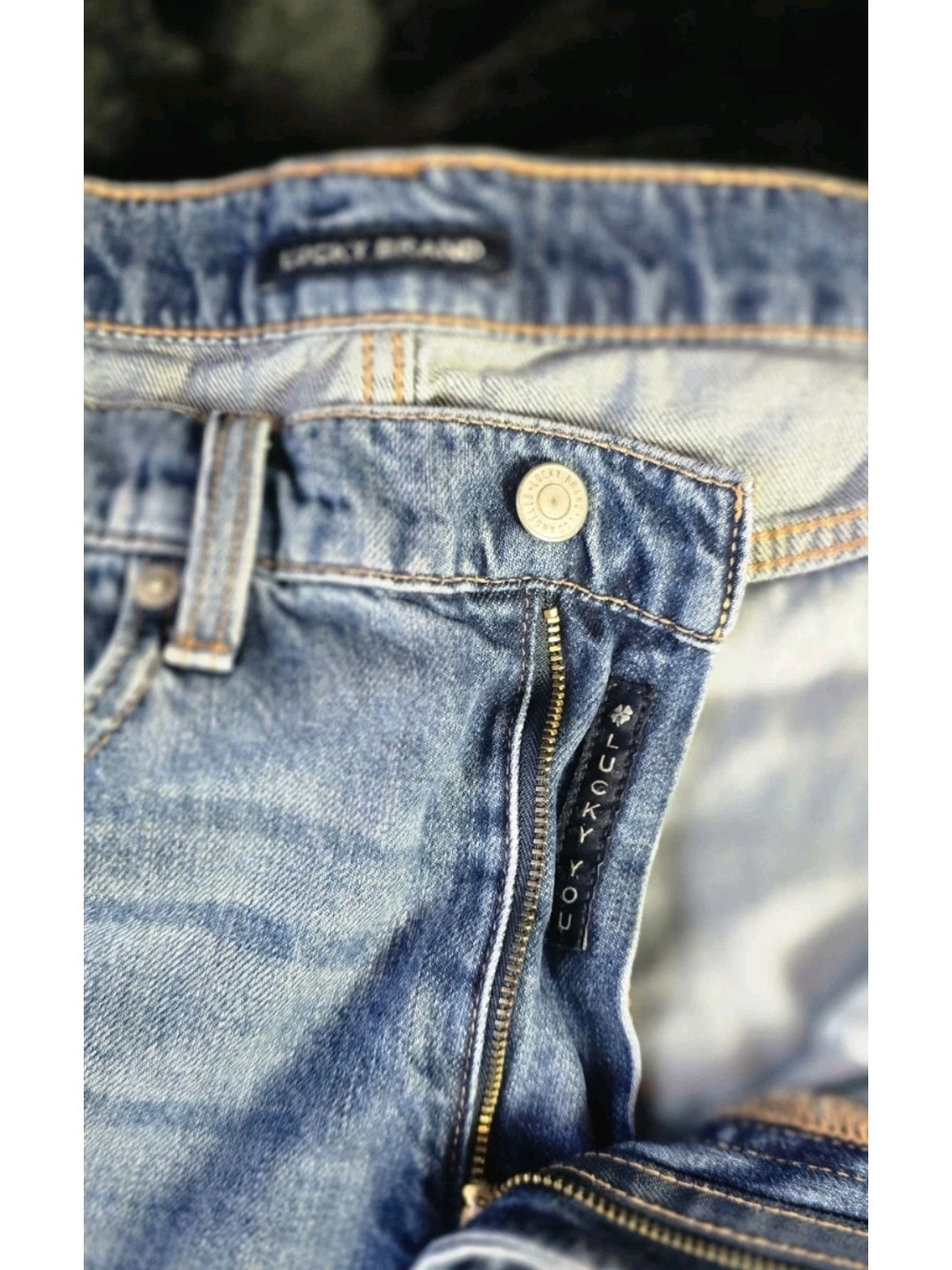 Lucky Brand Embellished Light Blue Women's Jeans - Picture 3 of 6